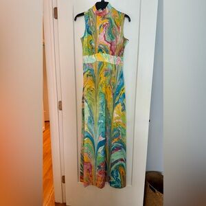 Vintage 1970’s Don Luis de Espana Marble Swirl  Dress.Excellent Condition. SZ 12